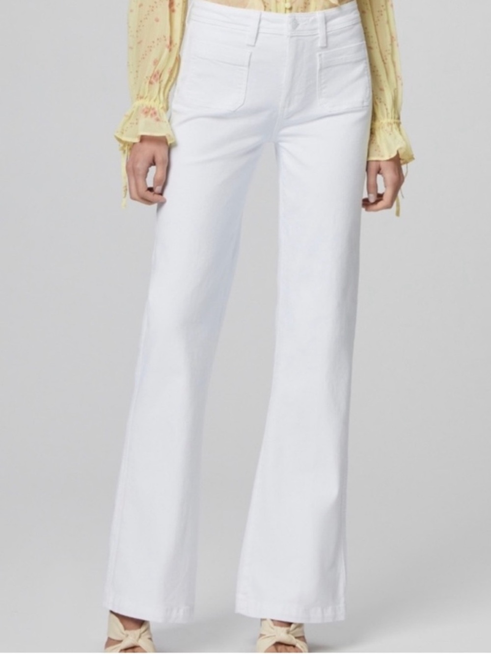 PAIGE LEENAH Crisp White Jeans in Size 27 bootcut high rise